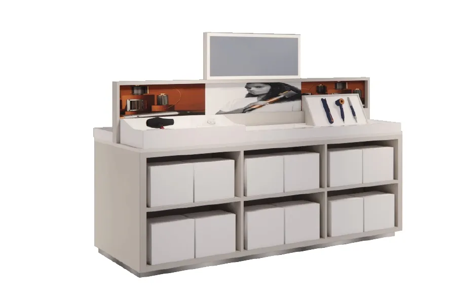 Batch customization of cosmetic display cabinets